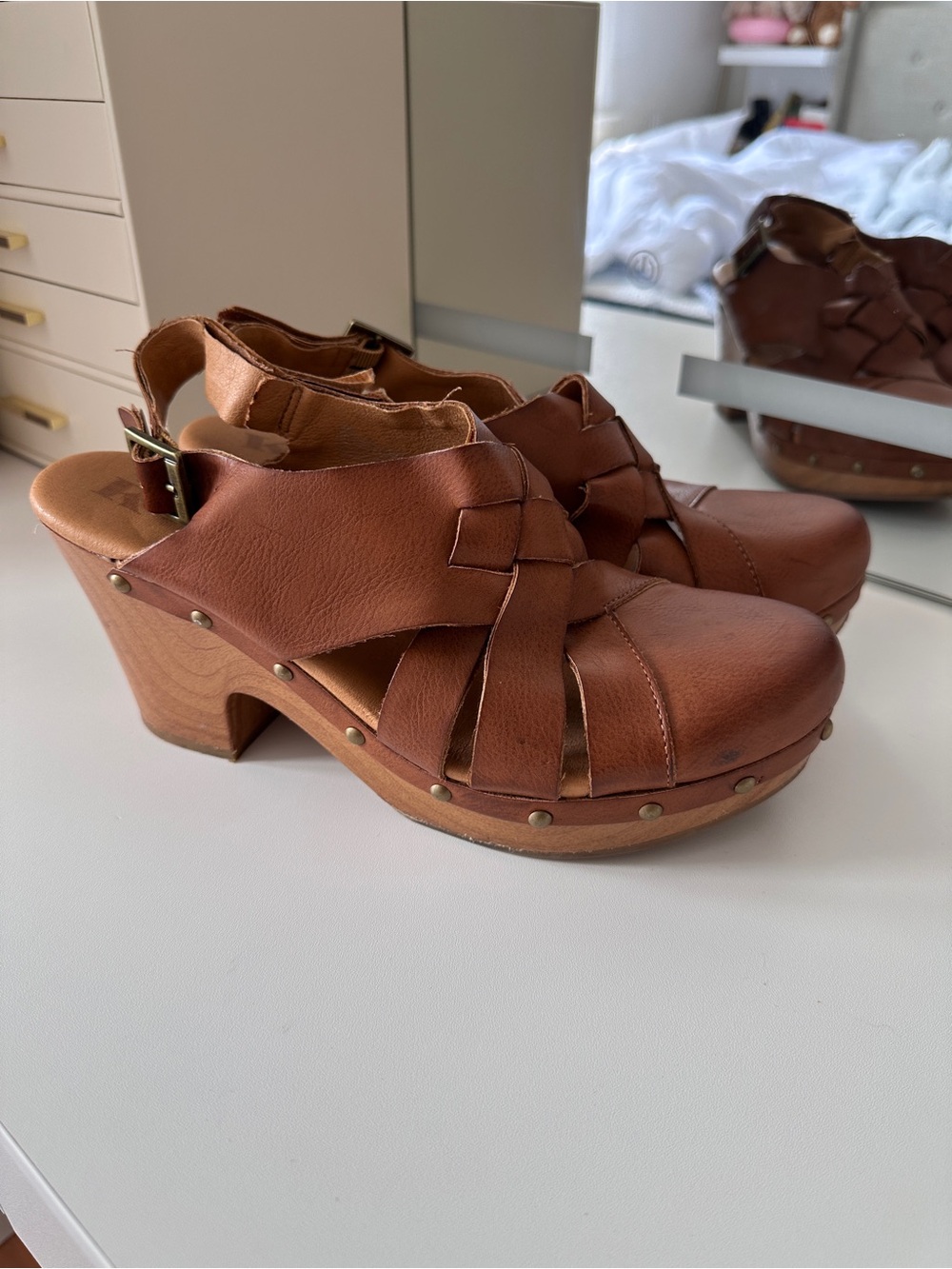 Korks Women's Brown Clogs